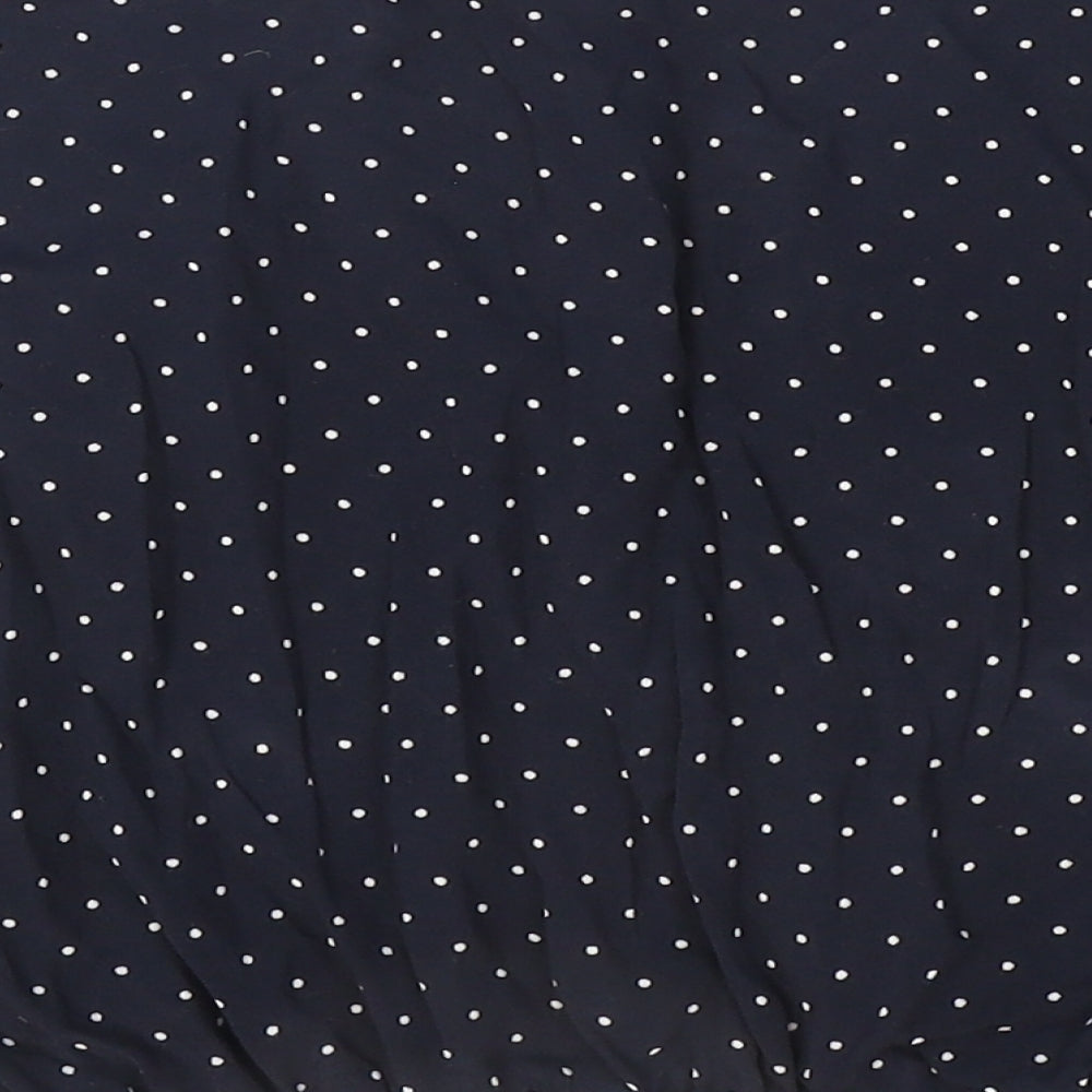 Womens UK Size 4 Zara Blue Cropped Blouse