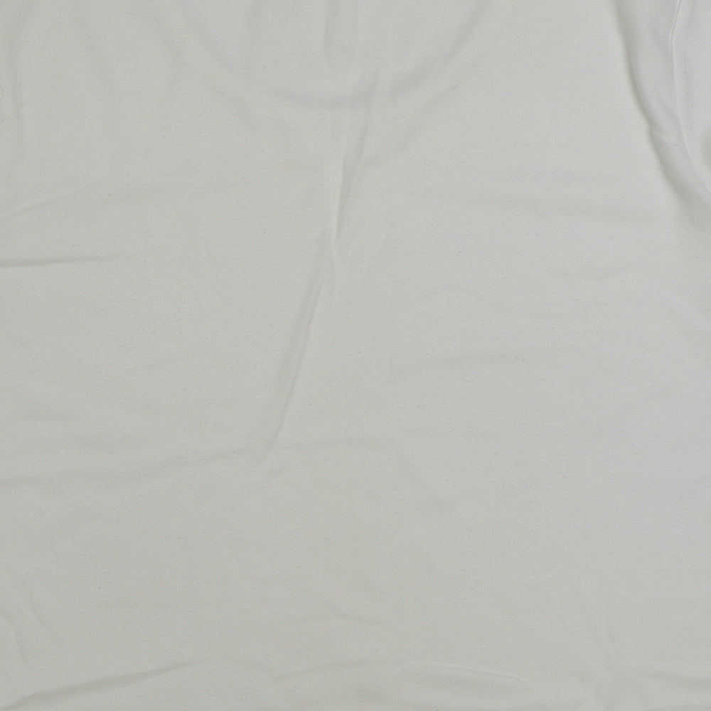 Womens UK Size 14 Poppy White Basic T-Shirt