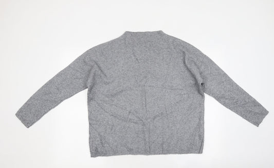 TU Womens Grey Round Neck Polyester Pullover Jumper Size 14
