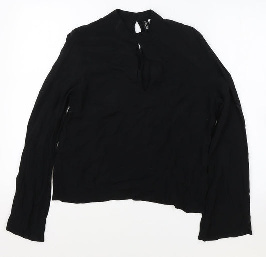 Womens UK Size 8 Divided Black Basic Blouse