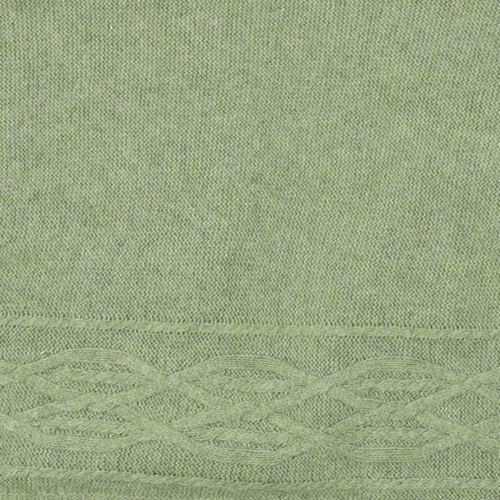 Kenar Mens Green Round Neck Polyester Cardigan Jumper Size L