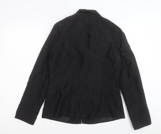 George Womens Black Jacket Blazer Size 12 Button