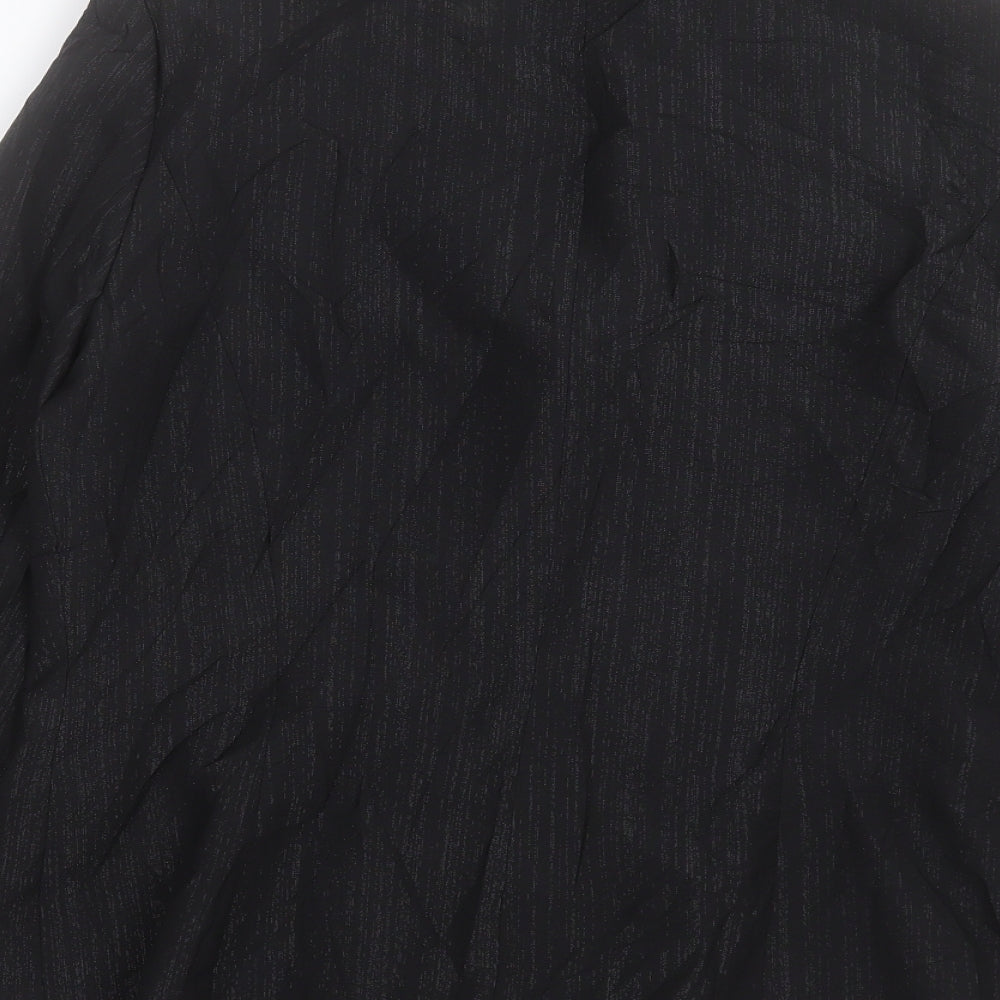George Womens Black Jacket Blazer Size 12 Button