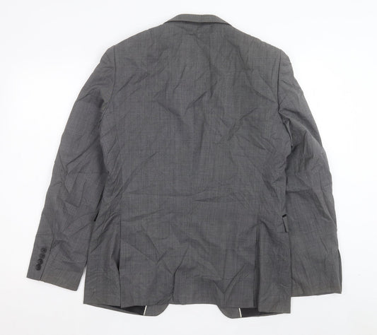Mens UK Size 40 Topman Regular Grey Suit Jacket