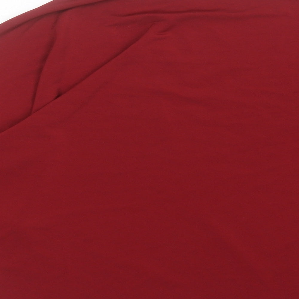 Womens UK Size 14 Very Red Basic T-Shirt