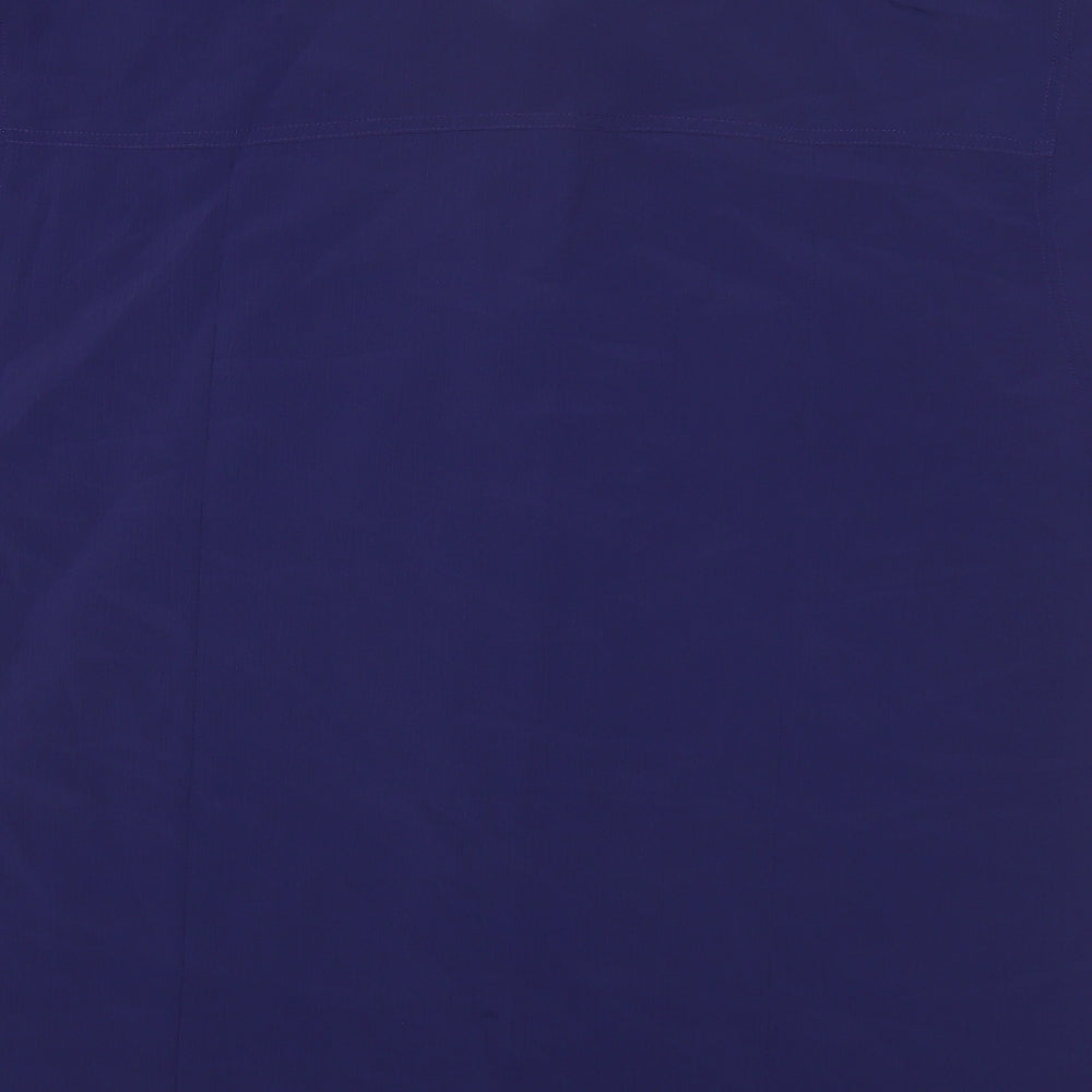EXTRA Womens Blue Polyester Basic Button-Up Size 10 Collared