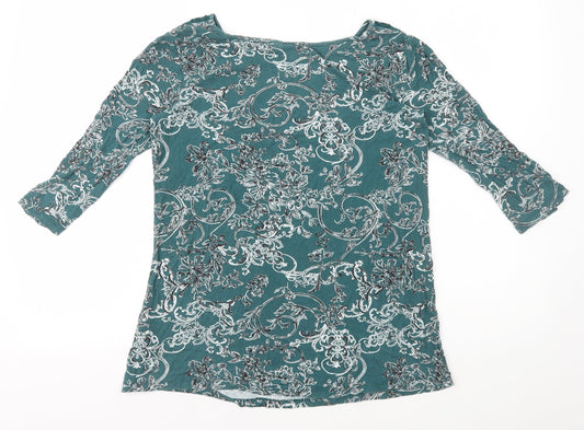 Womens UK Size 6 NEXT Green Basic T-Shirt