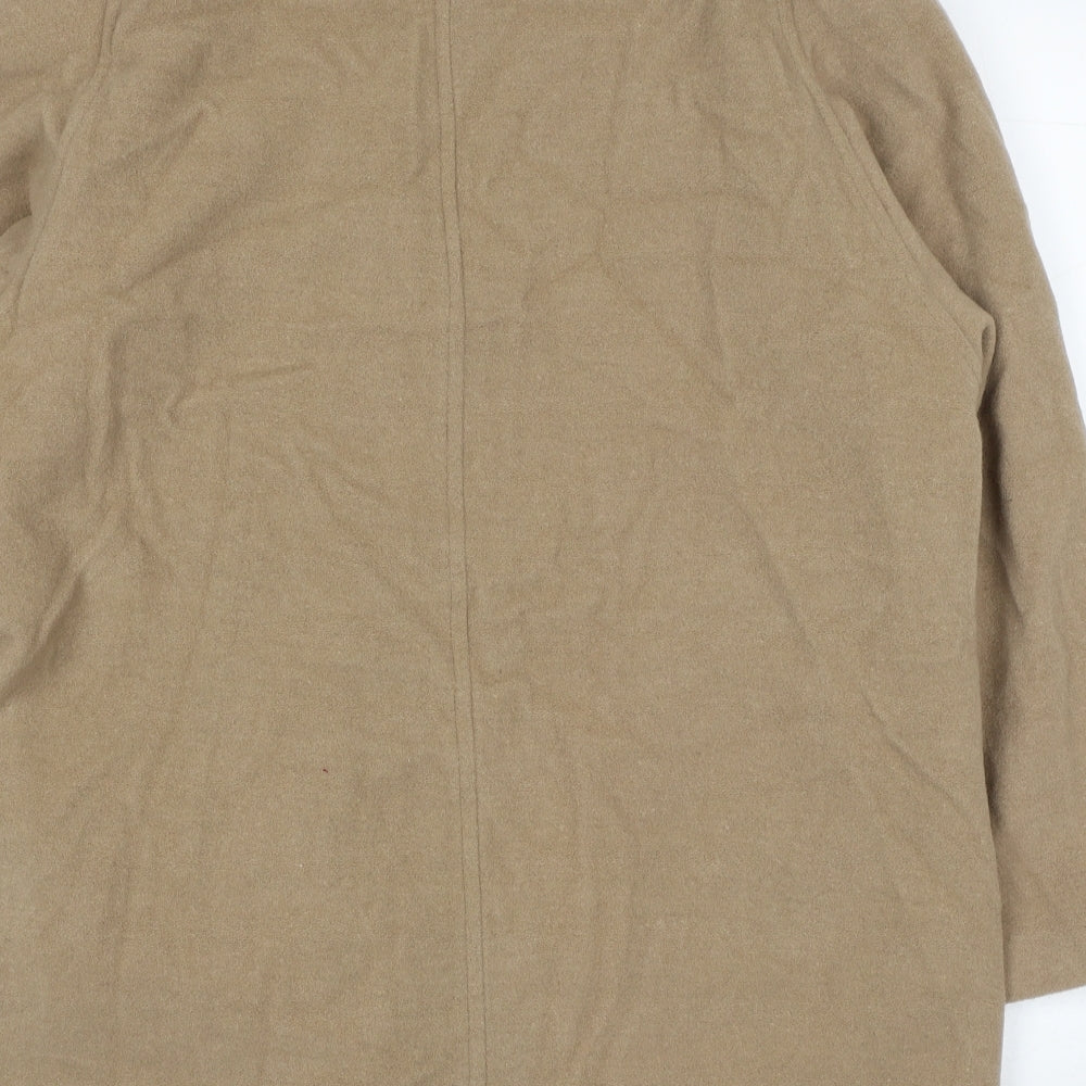 Classic Woman Womens Beige Pea Coat Coat Size 14 Button