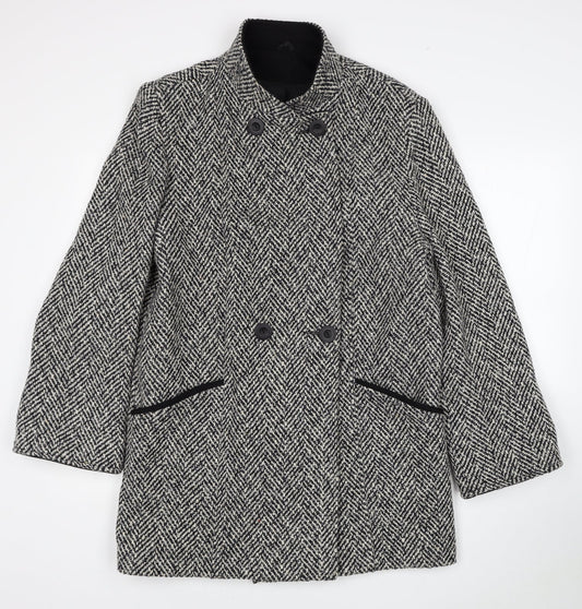 Womens UK Size 12 BHS Black Pea Coat