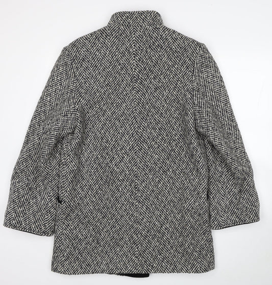 Womens UK Size 12 BHS Black Pea Coat
