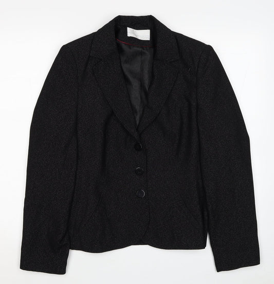 Womens UK Size 14 AMARANTO Regular Black Blazer