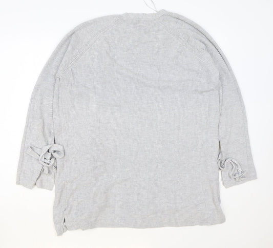 George Womens Grey V-Neck Viscose Cardigan Jumper Size 14