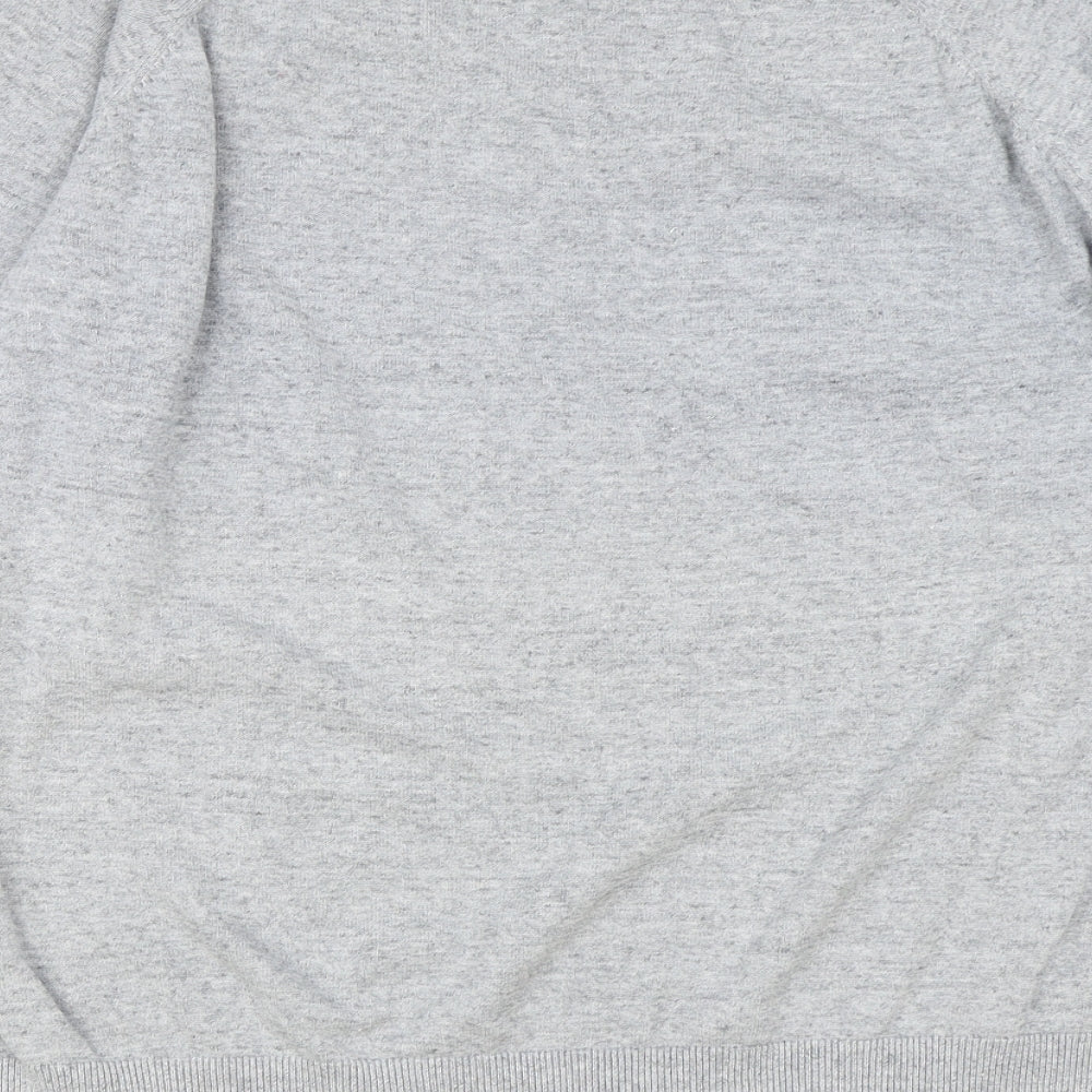 George Womens Grey Round Neck Cotton Pullover Jumper Size XL