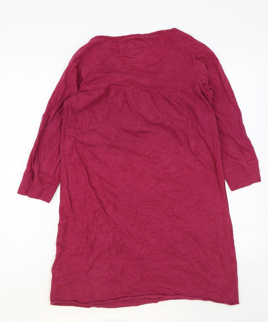 Jack Wills Womens Pink Cotton Basic T-Shirt Size 12 Round Neck