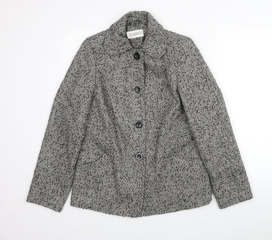 Womens UK Size 8 BHS Grey Pea Coat
