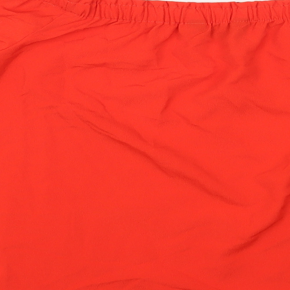 Womens UK Size 10 F&F Red Basic T-Shirt