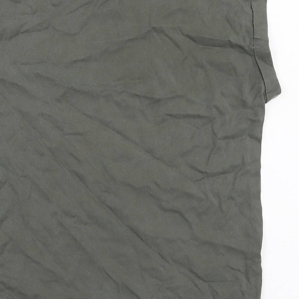 Womens UK Size 8 Apricot Green Basic T-Shirt