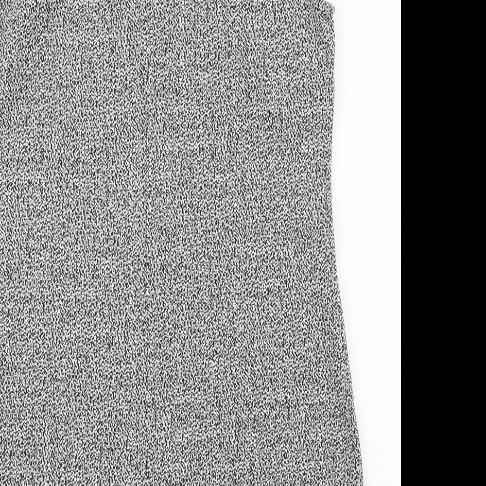 Dorothy Perkins Womens White Polyester A-Line Size 14 Collared Button