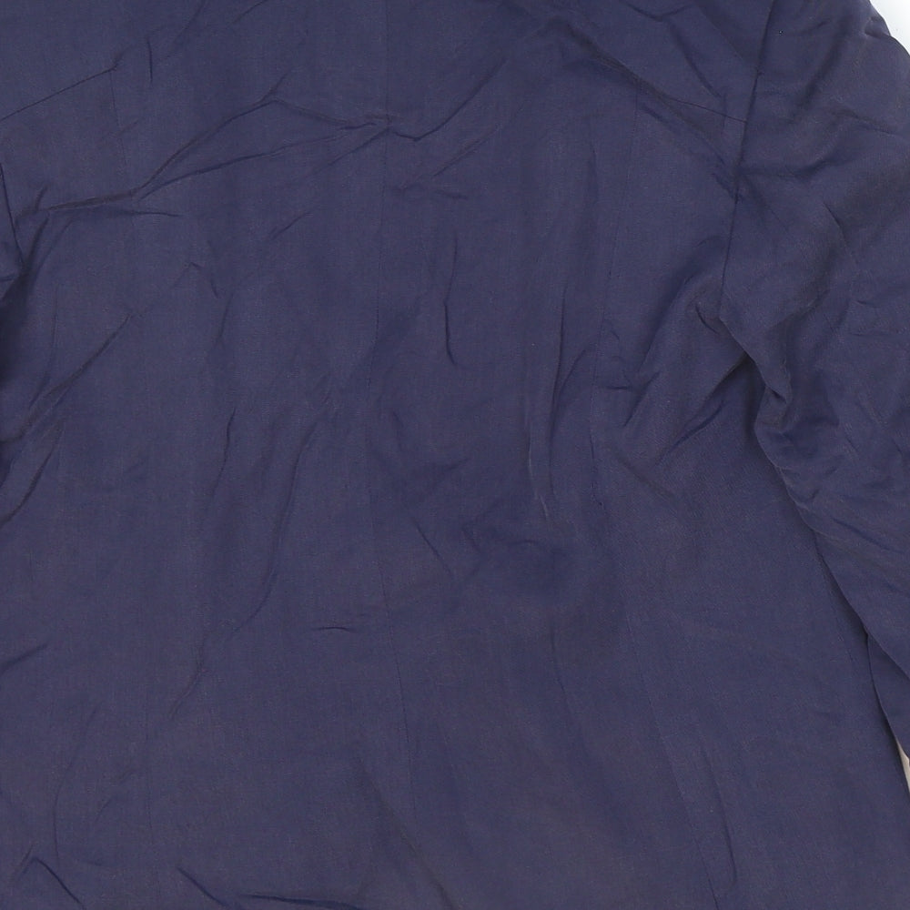 Autograph Womens Blue Jacket Blazer Size 10 Hook & Eye
