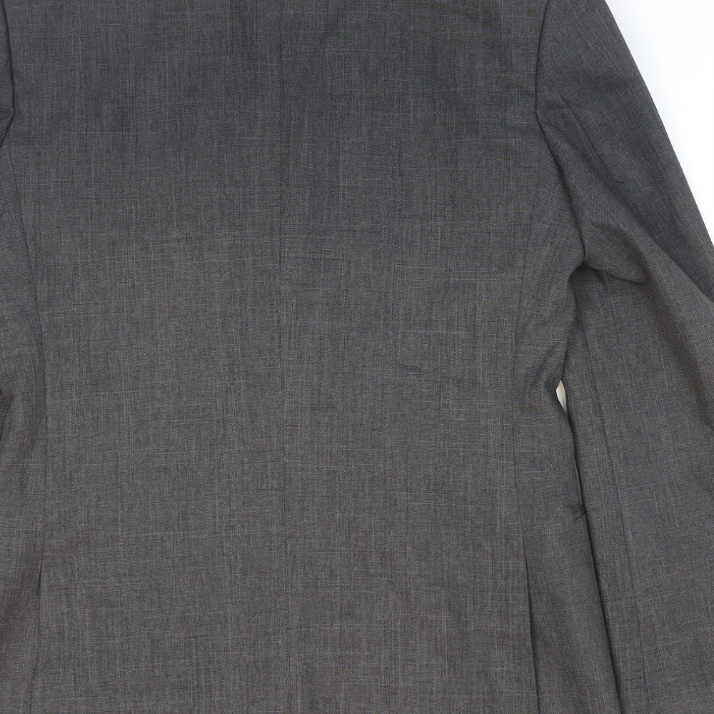 F&F Mens Grey Polyester Jacket Suit Jacket Size 38