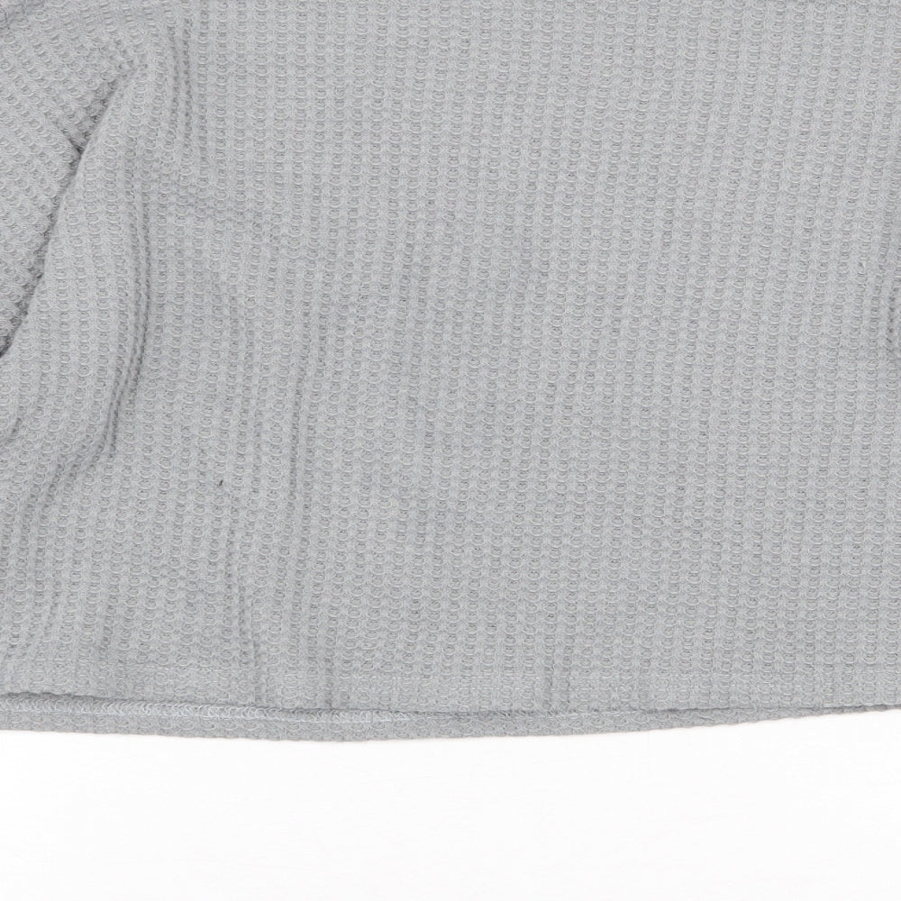 SheIn Womens Grey Round Neck Cotton Pullover Jumper Size L