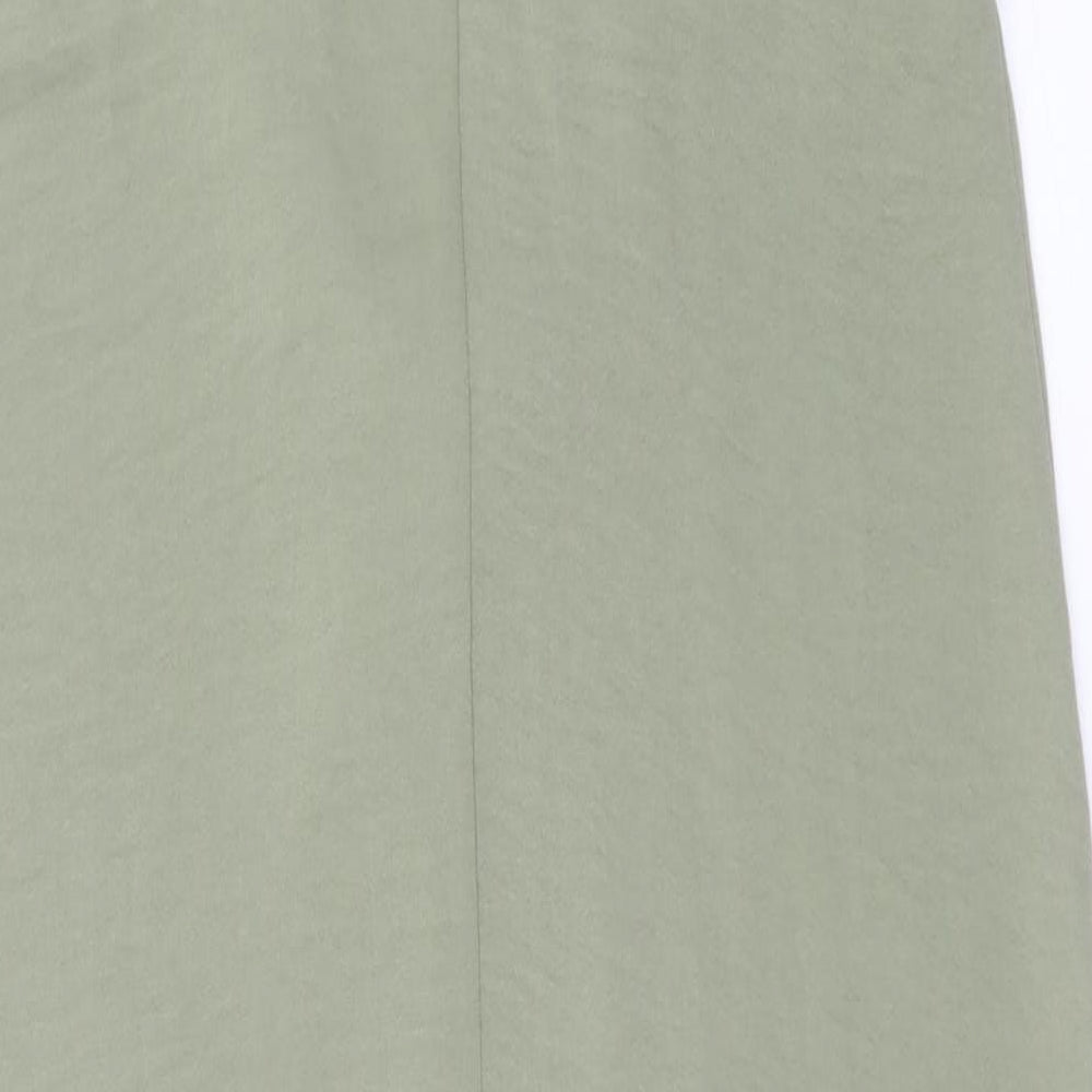 Marks and Spencer Womens Green Polyester Shirt Dress Size 6 Collared Button