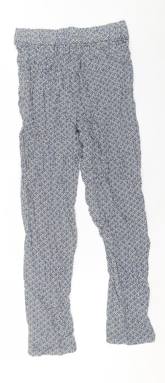 Womens UK Size 8 Marks and Spencer Regular Fit Blue Trousers