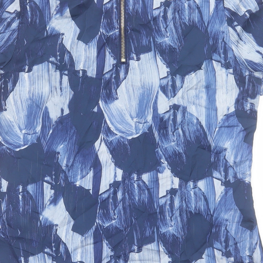 Womens UK Size 6 H&M Blue Basic T-Shirt