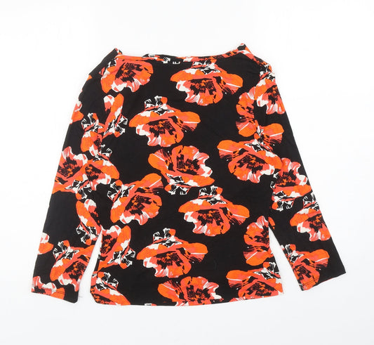 Womens UK Size 12 Debenhams Black Basic T-Shirt