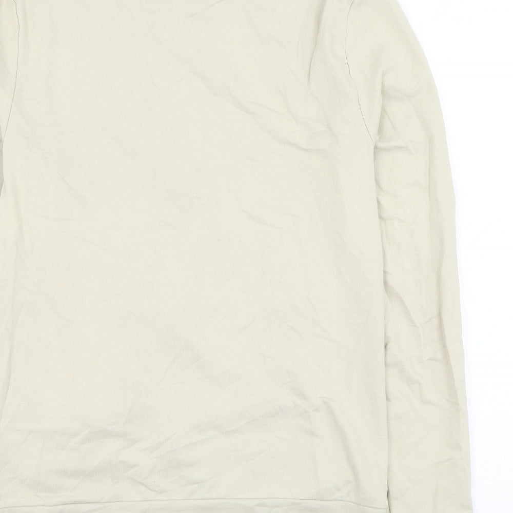 Mens UK Size M ASOS Beige Full Zip Sweatshirt