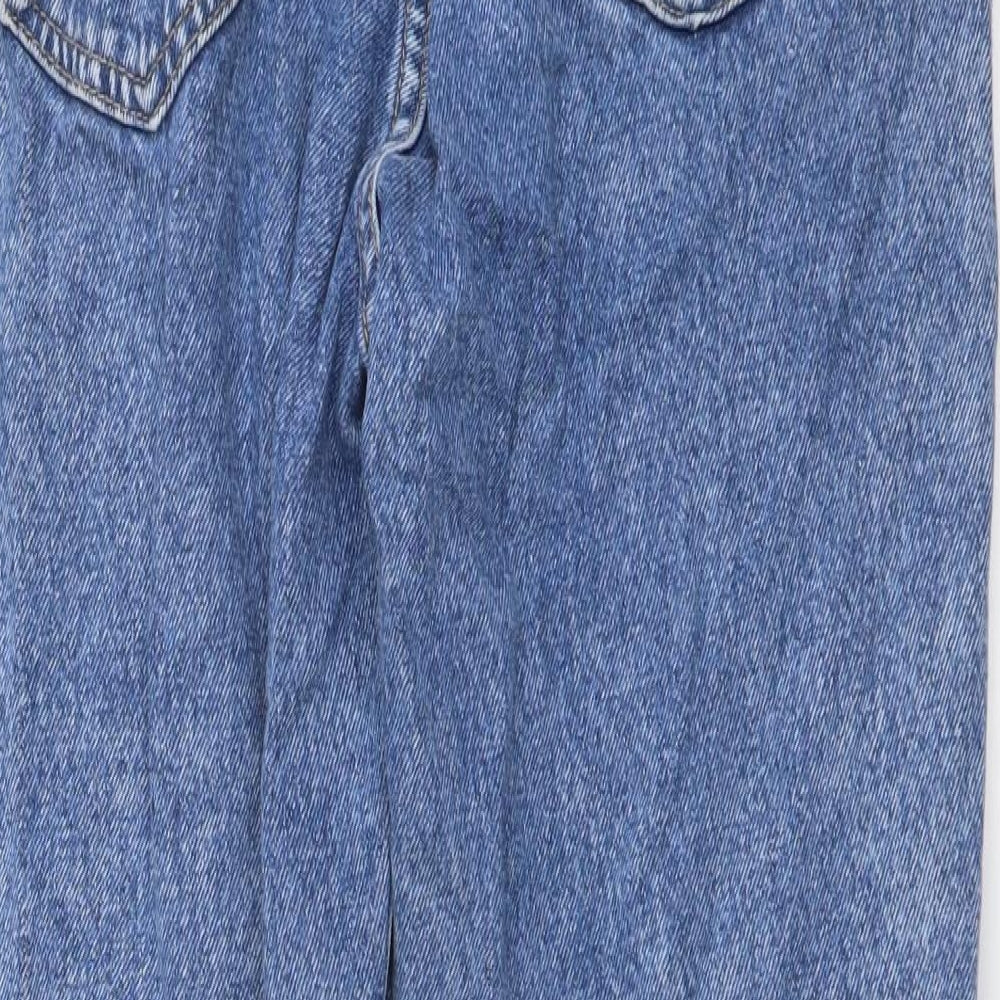 Pull&Bear Womens Blue Cotton Jegging Jeans Size S L26 in Regular Button