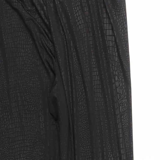 SheIn Womens Black Animal Print Polyester Capri Leggings Size XL L26 in - Crocodile Print