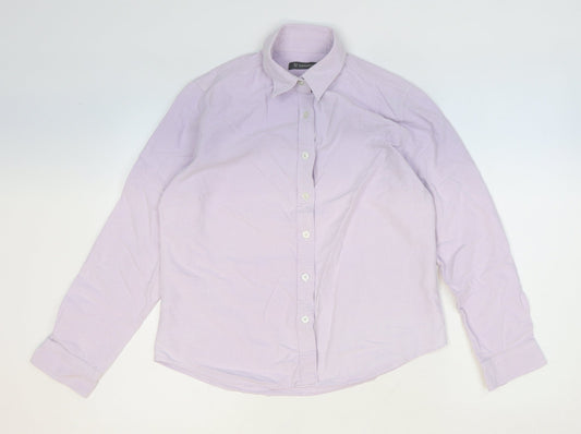 Womens UK Size 12 Hawkshead Purple Basic Button-Up