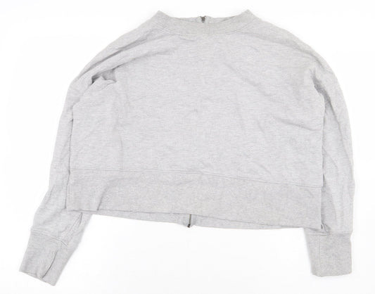 H&M Womens Grey Cotton Full Zip Sweatshirt Size M Zip