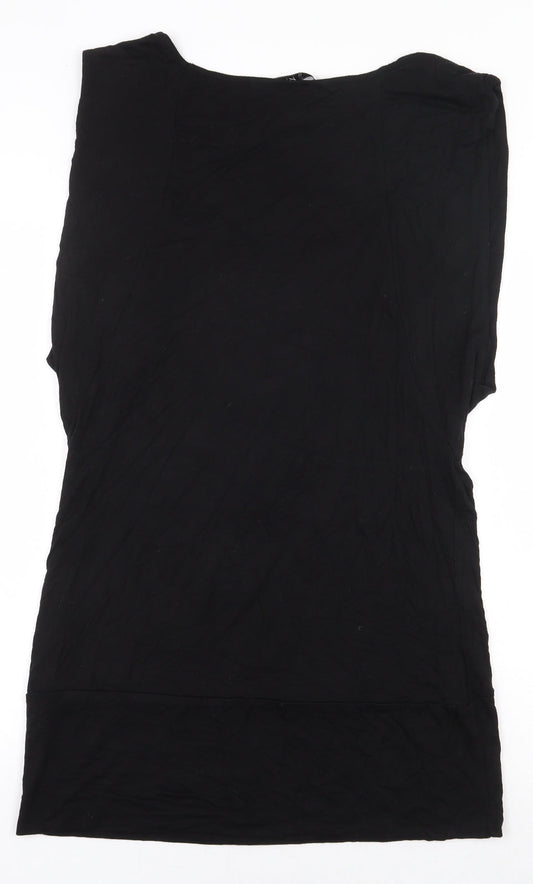 Womens UK Size 14 Kaleidoscope Black Basic Blouse