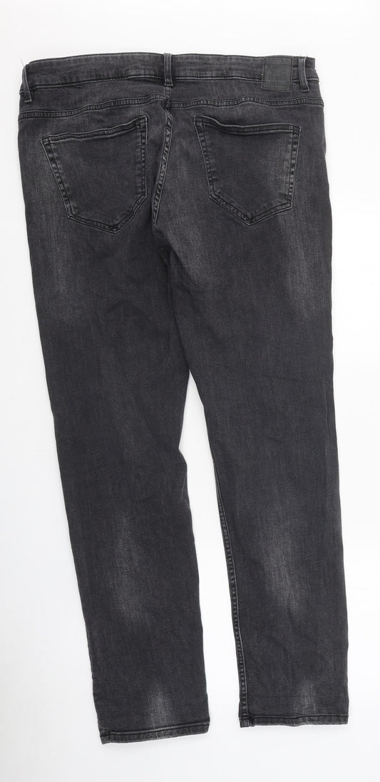 Womens UK Size 34 in ONLY & SONS Slim Fit Straight Black Jeans
