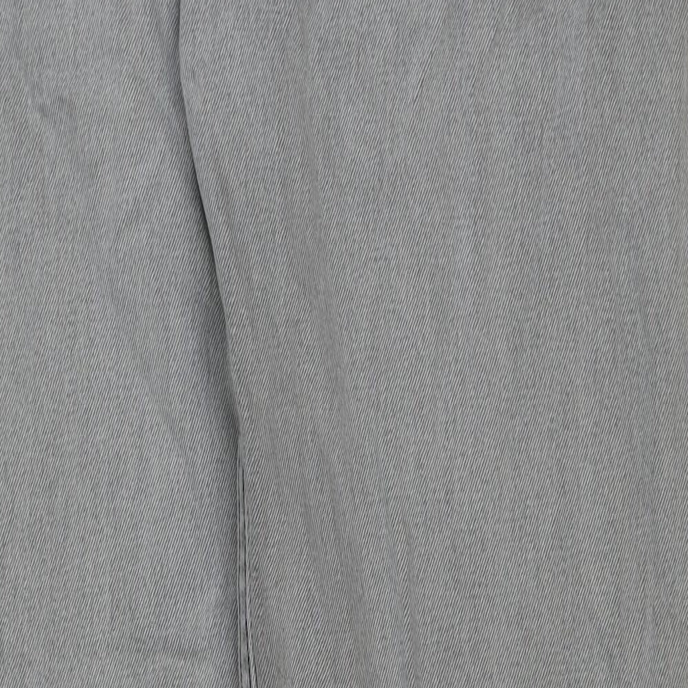 Marks and Spencer Womens Blue Cotton Straight Jeans Size 34 in L31 in Regular Button