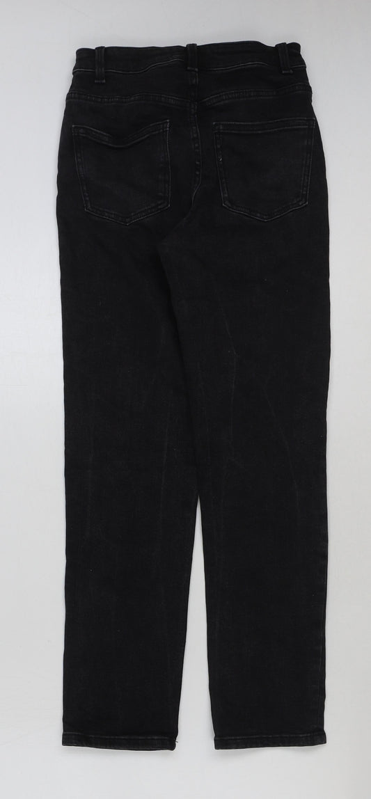 Denim & Co. Womens Black Cotton Skinny Jeans Size 8 L28 in Regular Button