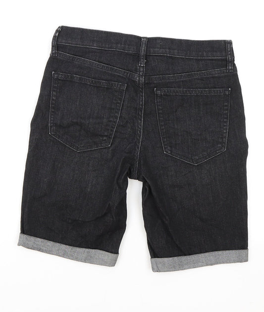 Gap Womens Black Cotton Bermuda Shorts Size 25 in L8 in Regular Zip