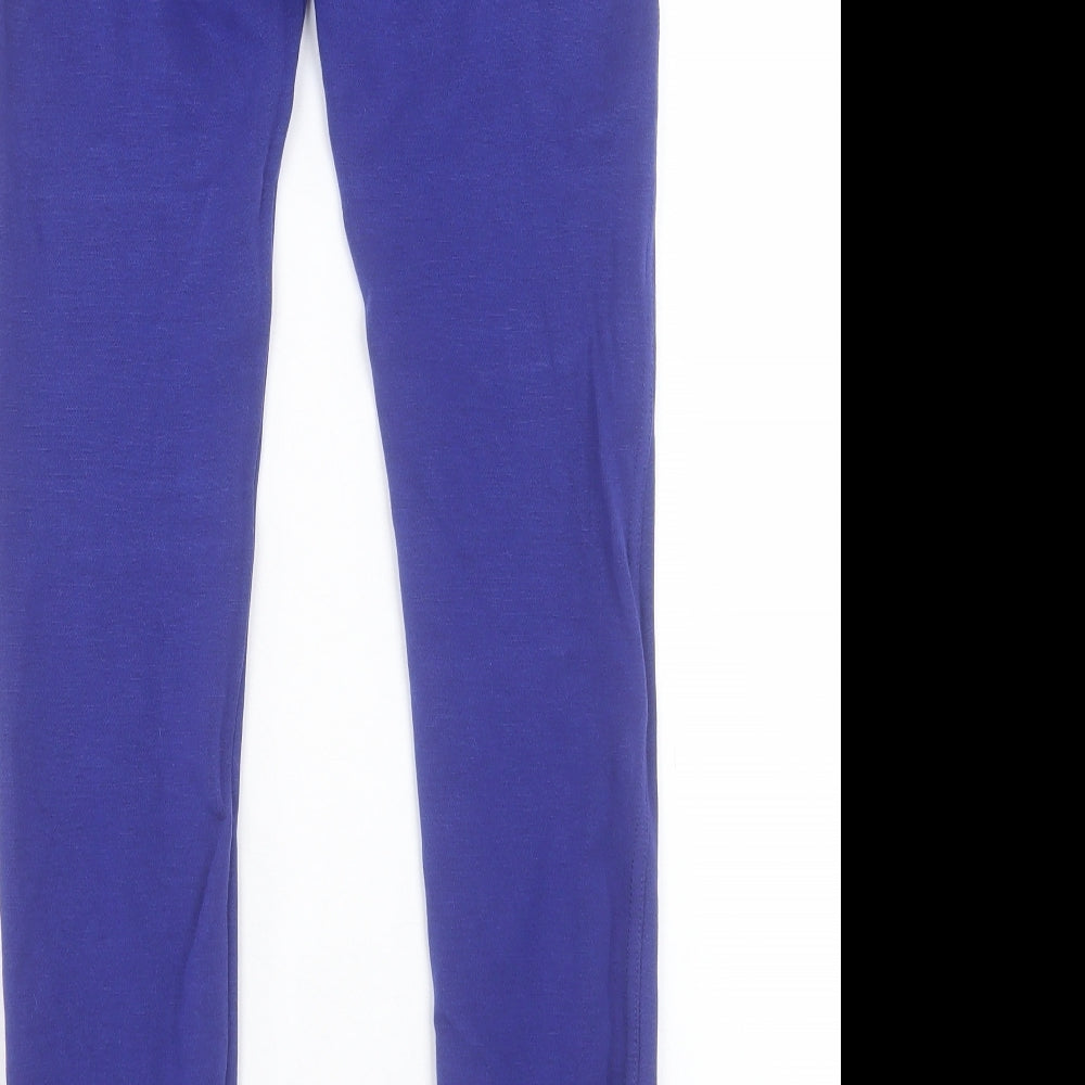 Womens UK Size M Yu & Me Regular Fit Purple Trousers
