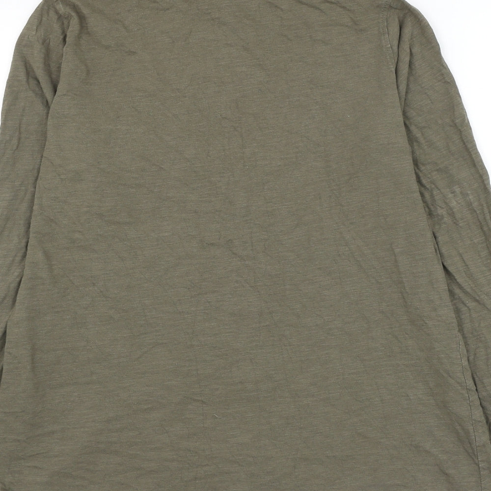 Womens UK Size 10 Dorothy Perkins Green Basic Button-Up