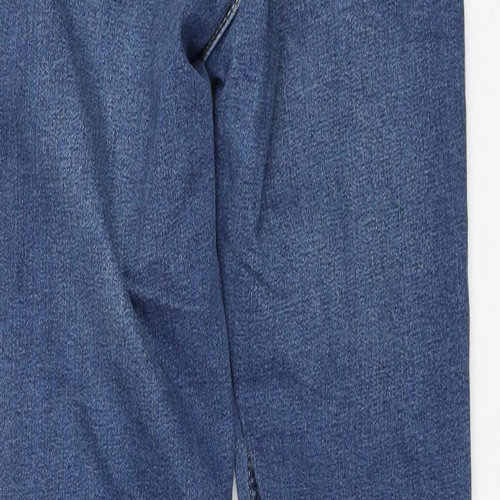 Topshop Womens Blue Cotton Skinny Jeans Size 25 in L32 in Regular Zip