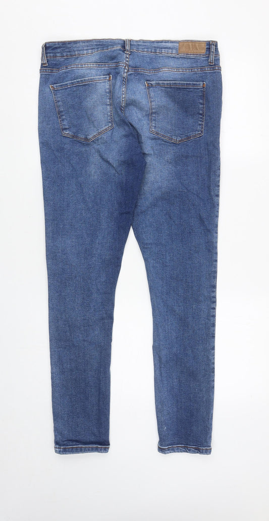 Denim & Co. Womens Blue Cotton Skinny Jeans Size 38 in L29.5 in Regular Zip