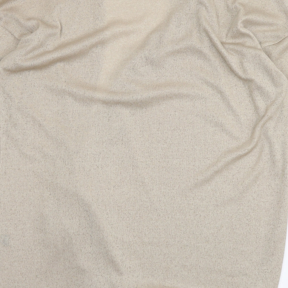George Womens Beige V-Neck Polyester Cardigan Jumper Size 14