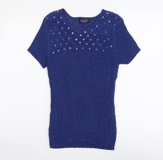 Womens UK Size L Saloos Blue Pullover Jumper