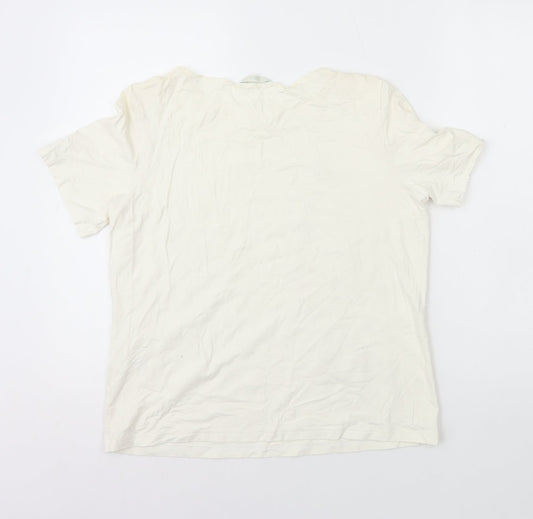 Womens UK Size 16 Marks and Spencer White Basic T-Shirt