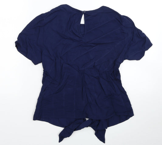 Womens UK Size 8 Oasis Blue Basic T-Shirt
