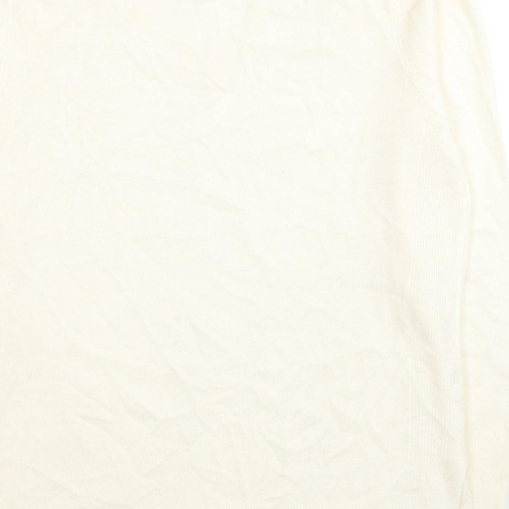 Primark Womens Ivory V-Neck Acrylic Pullover Jumper Size XS