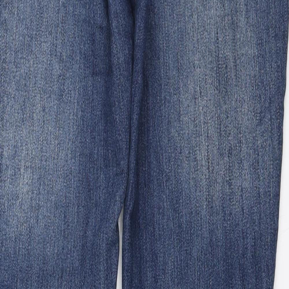 Denim & Co. Womens Blue Polyester Skinny Jeans Size 8 L30 in Regular Zip