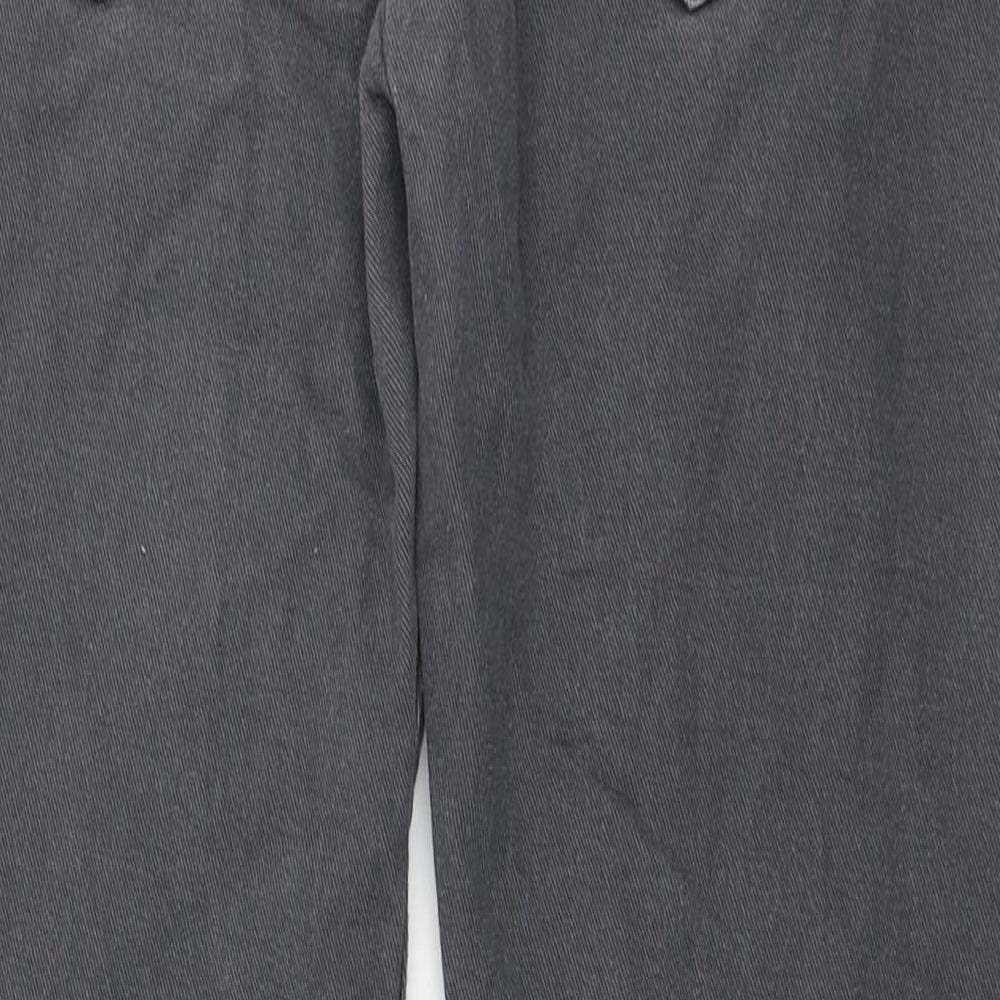 Denim & Co. Mens Grey Cotton Straight Jeans Size 28 in L30 in Regular Zip